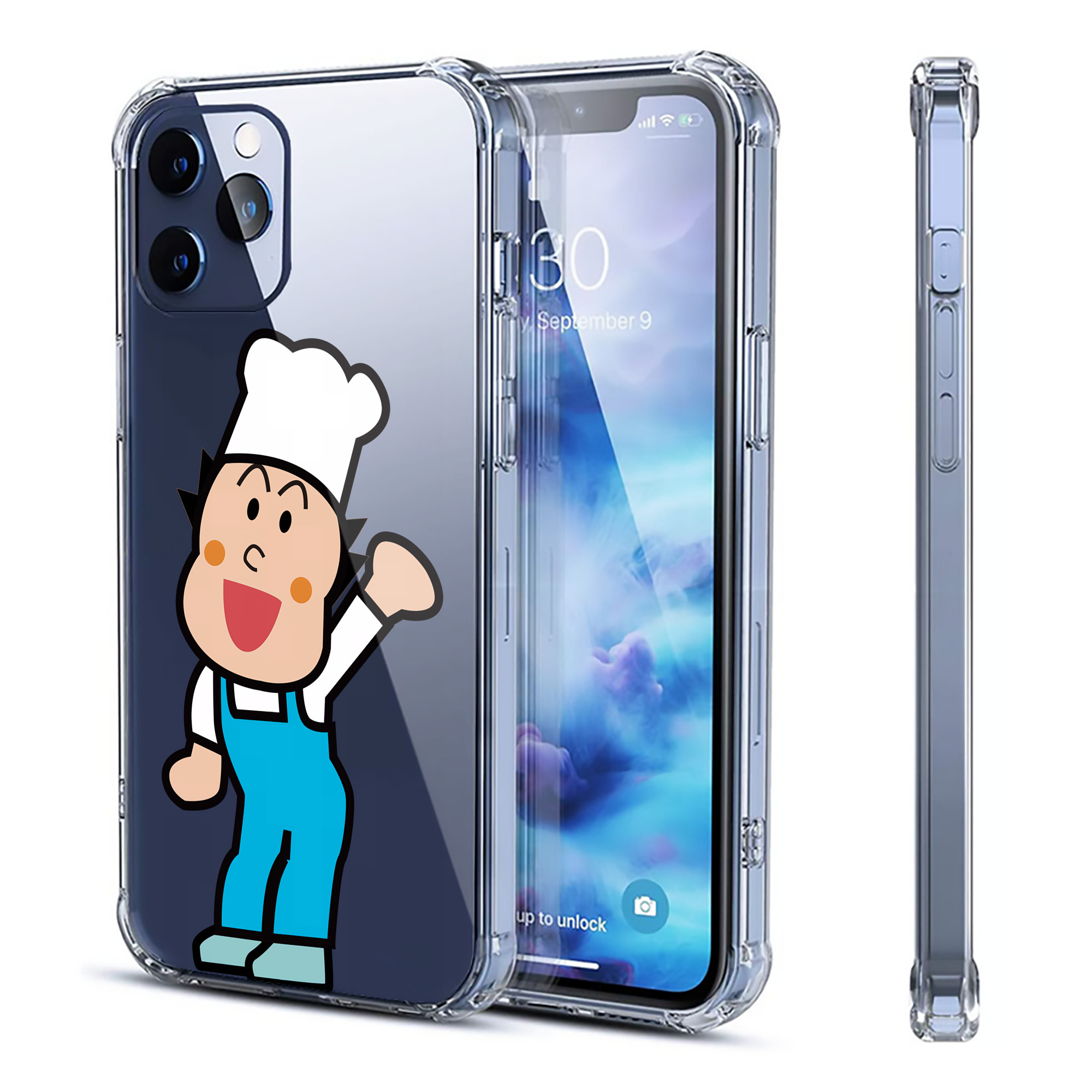 （画像用） アンパンマン Anpanman 【iPhone 12シリーズ対応】透明スマホケース（クリアソフトケース）